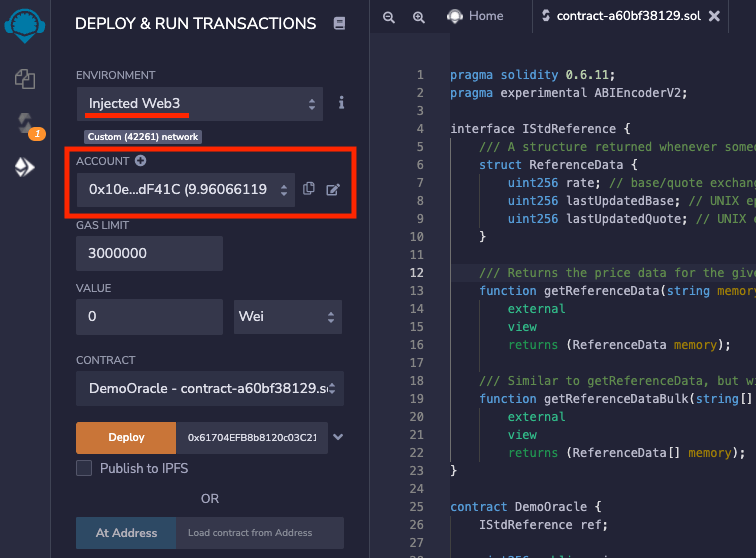 Setting up the environment in Remix